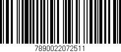 Código de barras (EAN, GTIN, SKU, ISBN): '7890022072511'