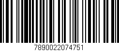 Código de barras (EAN, GTIN, SKU, ISBN): '7890022074751'