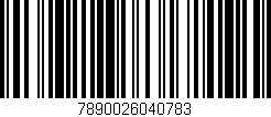 Código de barras (EAN, GTIN, SKU, ISBN): '7890026040783'