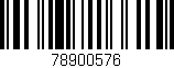 Código de barras (EAN, GTIN, SKU, ISBN): '78900576'