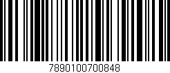 Código de barras (EAN, GTIN, SKU, ISBN): '7890100700848'