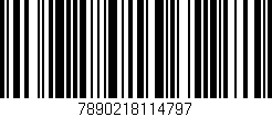 Código de barras (EAN, GTIN, SKU, ISBN): '7890218114797'