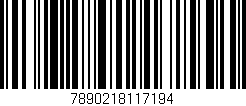 Código de barras (EAN, GTIN, SKU, ISBN): '7890218117194'