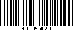 Código de barras (EAN, GTIN, SKU, ISBN): '7890335040221'