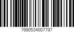 Código de barras (EAN, GTIN, SKU, ISBN): '7890534007797'