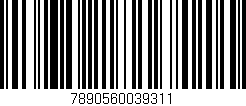 Código de barras (EAN, GTIN, SKU, ISBN): '7890560039311'