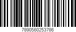 Código de barras (EAN, GTIN, SKU, ISBN): '7890560253786'