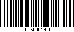 Código de barras (EAN, GTIN, SKU, ISBN): '7890580017931'