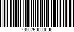 Código de barras (EAN, GTIN, SKU, ISBN): '7890750000008'