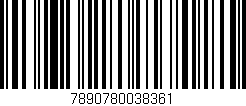 Código de barras (EAN, GTIN, SKU, ISBN): '7890780038361'