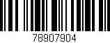 Código de barras (EAN, GTIN, SKU, ISBN): '78907904'