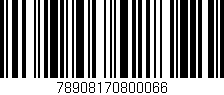 Código de barras (EAN, GTIN, SKU, ISBN): '78908170800066'