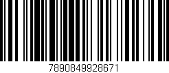 Código de barras (EAN, GTIN, SKU, ISBN): '7890849928671'