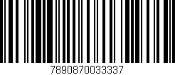 Código de barras (EAN, GTIN, SKU, ISBN): '7890870033337'