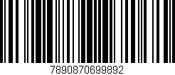 Código de barras (EAN, GTIN, SKU, ISBN): '7890870699892'