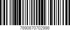 Código de barras (EAN, GTIN, SKU, ISBN): '7890870702998'