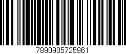 Código de barras (EAN, GTIN, SKU, ISBN): '7890905725961'