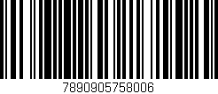 Código de barras (EAN, GTIN, SKU, ISBN): '7890905758006'