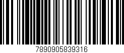 Código de barras (EAN, GTIN, SKU, ISBN): '7890905839316'