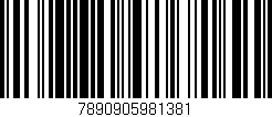Código de barras (EAN, GTIN, SKU, ISBN): '7890905981381'