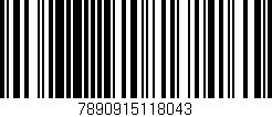 Código de barras (EAN, GTIN, SKU, ISBN): '7890915118043'