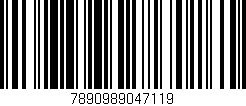 Código de barras (EAN, GTIN, SKU, ISBN): '7890989047119'