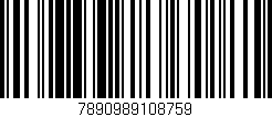 Código de barras (EAN, GTIN, SKU, ISBN): '7890989108759'