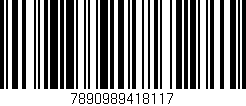 Código de barras (EAN, GTIN, SKU, ISBN): '7890989418117'