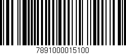Código de barras (EAN, GTIN, SKU, ISBN): '7891000015100'