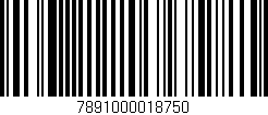 Código de barras (EAN, GTIN, SKU, ISBN): '7891000018750'
