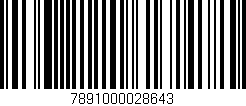Código de barras (EAN, GTIN, SKU, ISBN): '7891000028643'