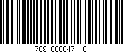 Código de barras (EAN, GTIN, SKU, ISBN): '7891000047118'
