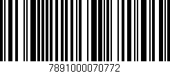Código de barras (EAN, GTIN, SKU, ISBN): '7891000070772'