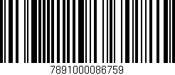 Código de barras (EAN, GTIN, SKU, ISBN): '7891000086759'