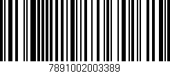 Código de barras (EAN, GTIN, SKU, ISBN): '7891002003389'
