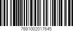Código de barras (EAN, GTIN, SKU, ISBN): '7891002017645'
