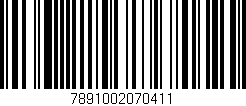 Código de barras (EAN, GTIN, SKU, ISBN): '7891002070411'