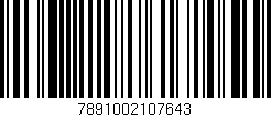 Código de barras (EAN, GTIN, SKU, ISBN): '7891002107643'