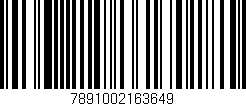 Código de barras (EAN, GTIN, SKU, ISBN): '7891002163649'