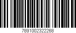 Código de barras (EAN, GTIN, SKU, ISBN): '7891002322268'