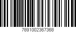 Código de barras (EAN, GTIN, SKU, ISBN): '7891002367368'