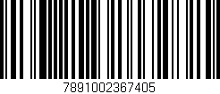 Código de barras (EAN, GTIN, SKU, ISBN): '7891002367405'