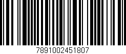 Código de barras (EAN, GTIN, SKU, ISBN): '7891002451807'