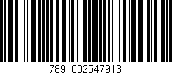 Código de barras (EAN, GTIN, SKU, ISBN): '7891002547913'