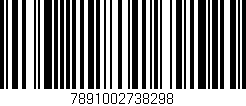 Código de barras (EAN, GTIN, SKU, ISBN): '7891002738298'