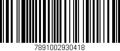Código de barras (EAN, GTIN, SKU, ISBN): '7891002930418'