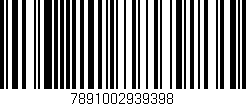 Código de barras (EAN, GTIN, SKU, ISBN): '7891002939398'
