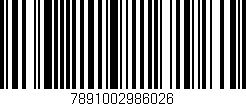 Código de barras (EAN, GTIN, SKU, ISBN): '7891002986026'
