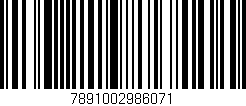 Código de barras (EAN, GTIN, SKU, ISBN): '7891002986071'