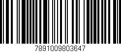 Código de barras (EAN, GTIN, SKU, ISBN): '7891009803647'